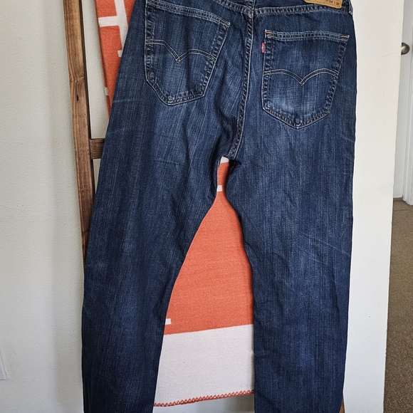Levi's 505 Classic Indigo Straight Jeans S W34 L30 - Picture 2 of 5